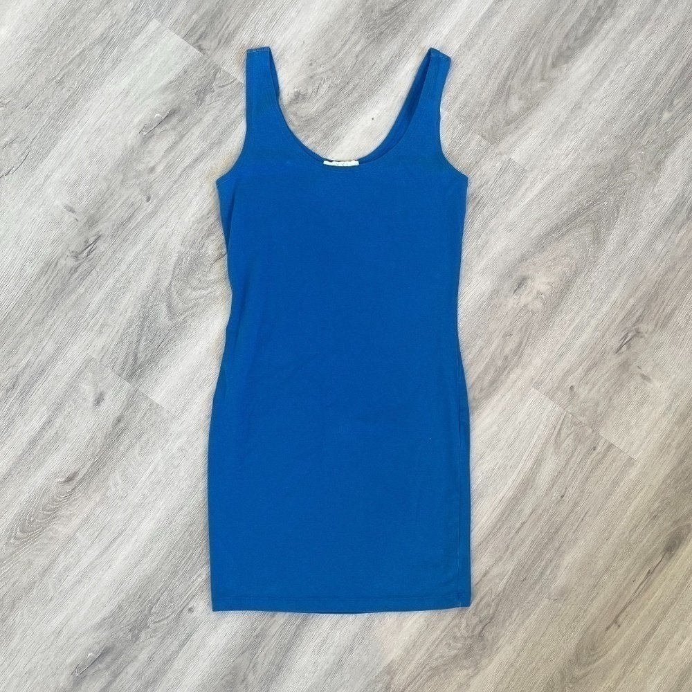 XXI Essentials Blue Sleeveless Mini Bodycon Dress